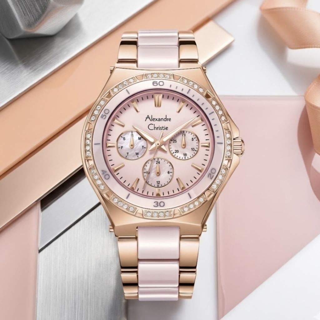 Alexandre Christie 2294 Peach Rosegold Cewe Original