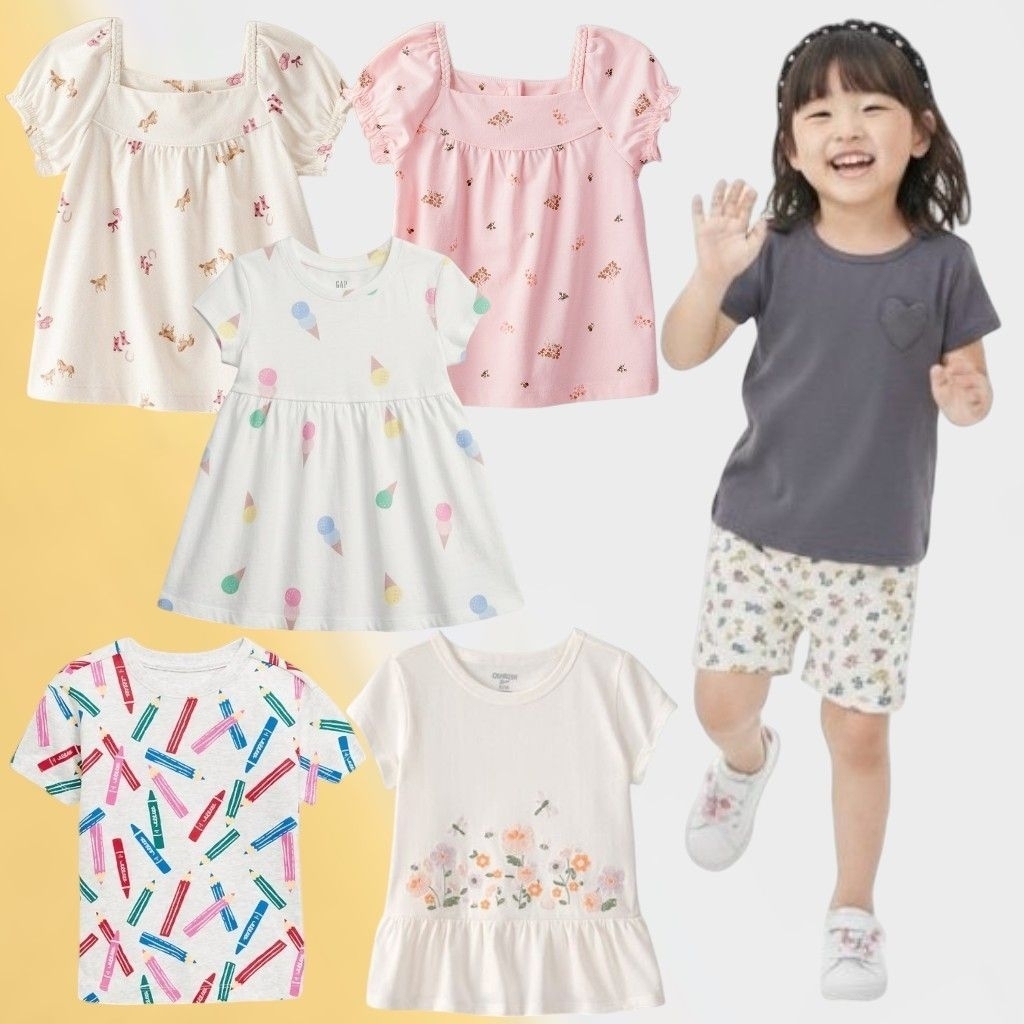 Kaos anak perempuan premium motif bunga motif leopard