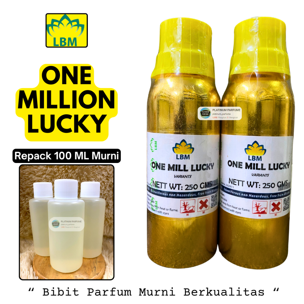 Bibit Parfum One Milion Lucky Man Repack 100 ML Berkualitas LBM Fragrance