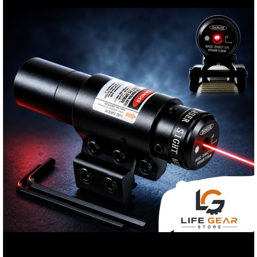 LASER SCOPE RED DOT CAHAYA MERAH BOX BIRU YX802 COD free ongkir