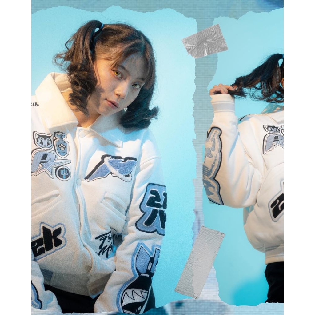 Boxy Varsity Jacket Homskin Blotchy