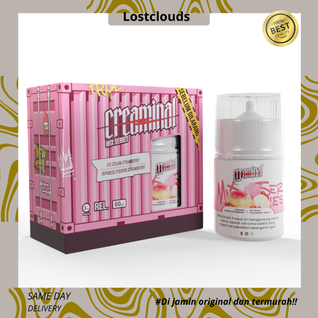 Creaminal Mix Strawberry New Series 60ml Freebase 100% Authentic