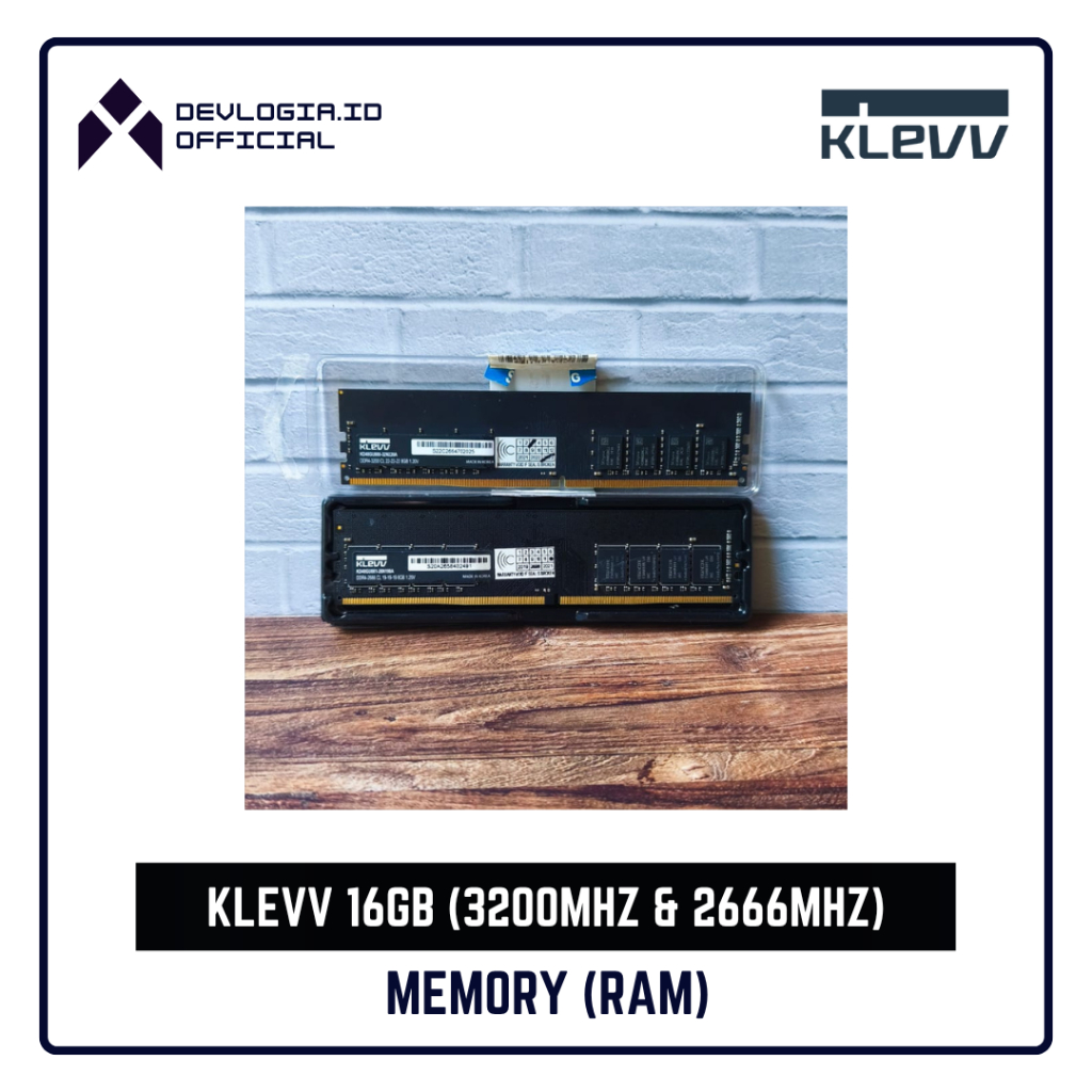 RAM KLEVV DDR4 16GB (2x8) 2666MHz dan 3200MHz