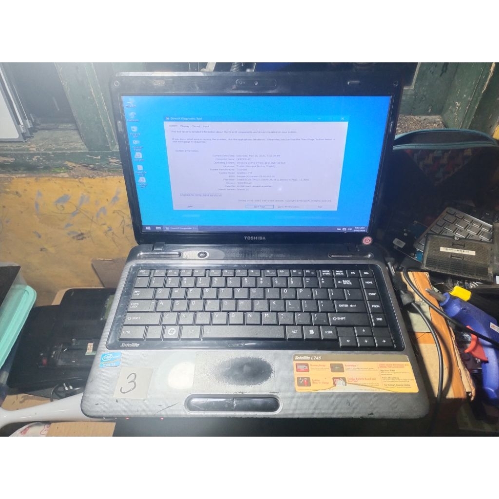 Laptop TOSHIBA Satellite L745 Processor intel Core i3-2350M