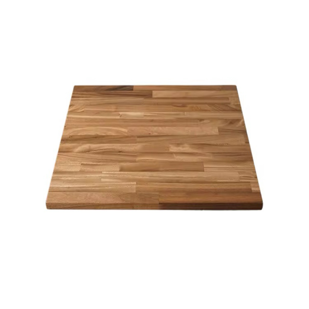 Top Table Meja Kayu Solid Rubberwood FJL Board 3x60x60 cm Finishing Natural Wood Matte