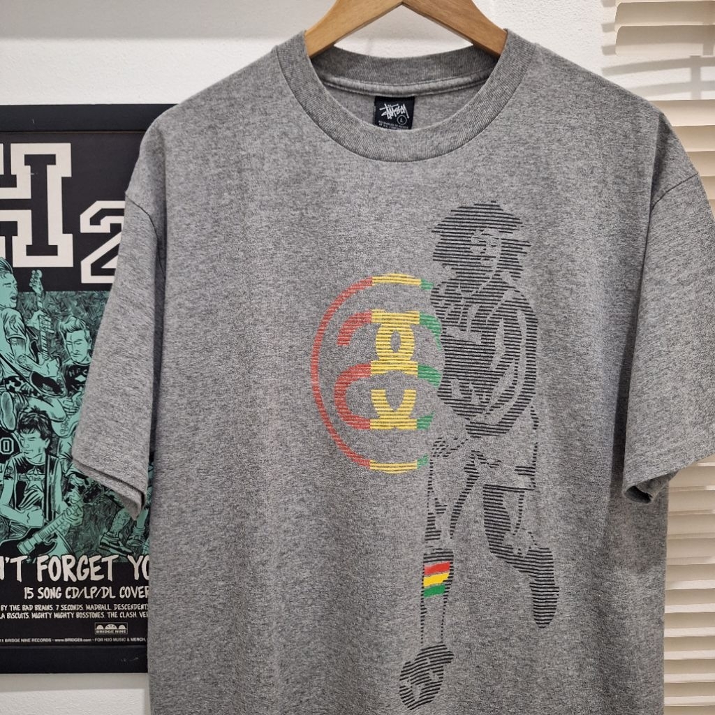 vintage kaos musik bob marley stussy supreme