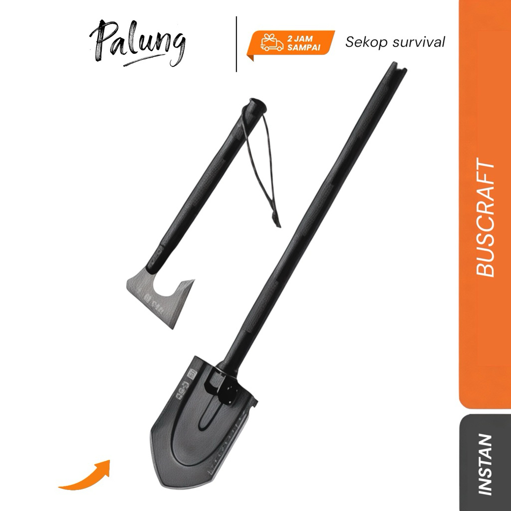 sekop camping survival / skop lipat tactical