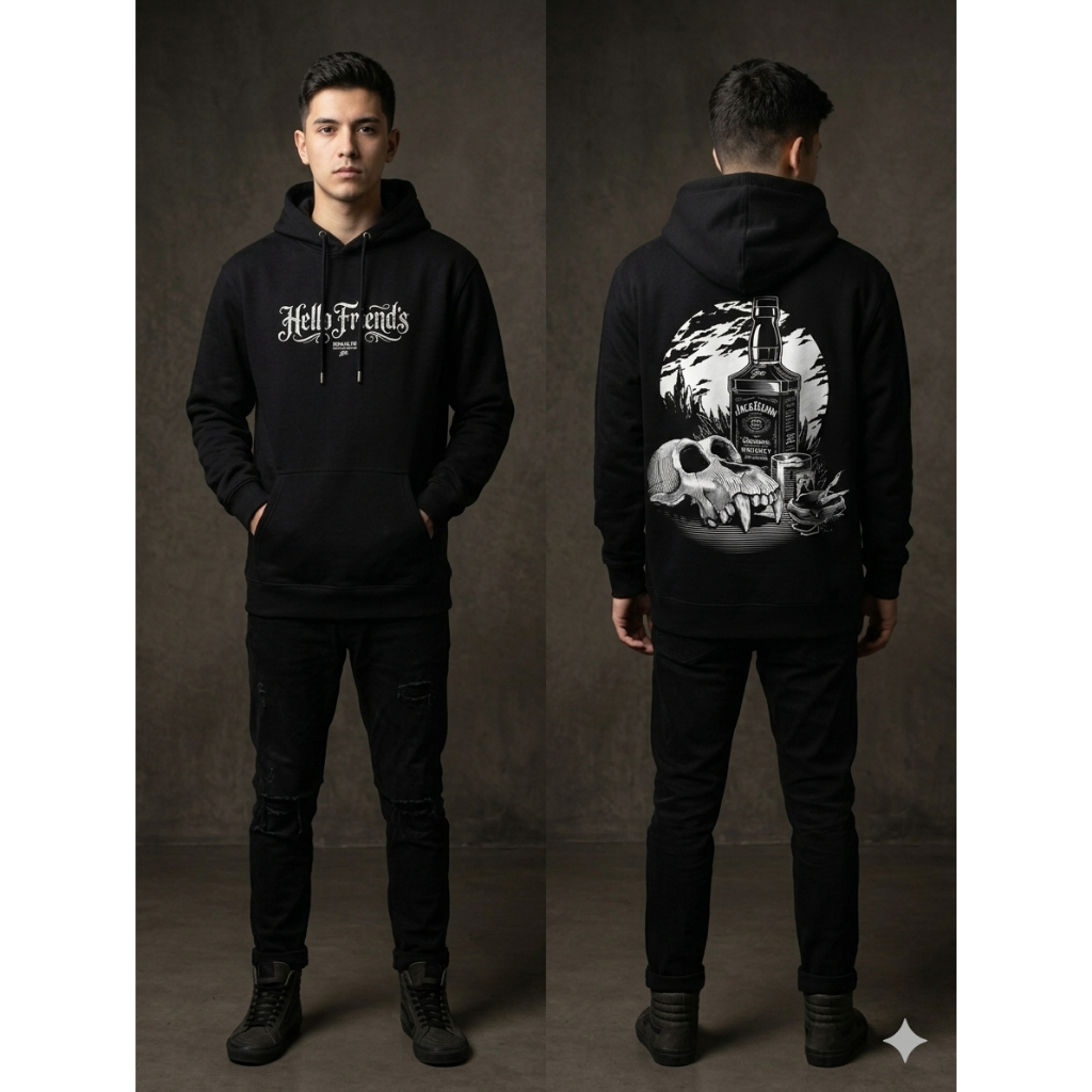 HOODIE SWEATER - JAKET HOODIE PRIA - Hello Friens'd Business Premium Katun Nyaman Di Pakai