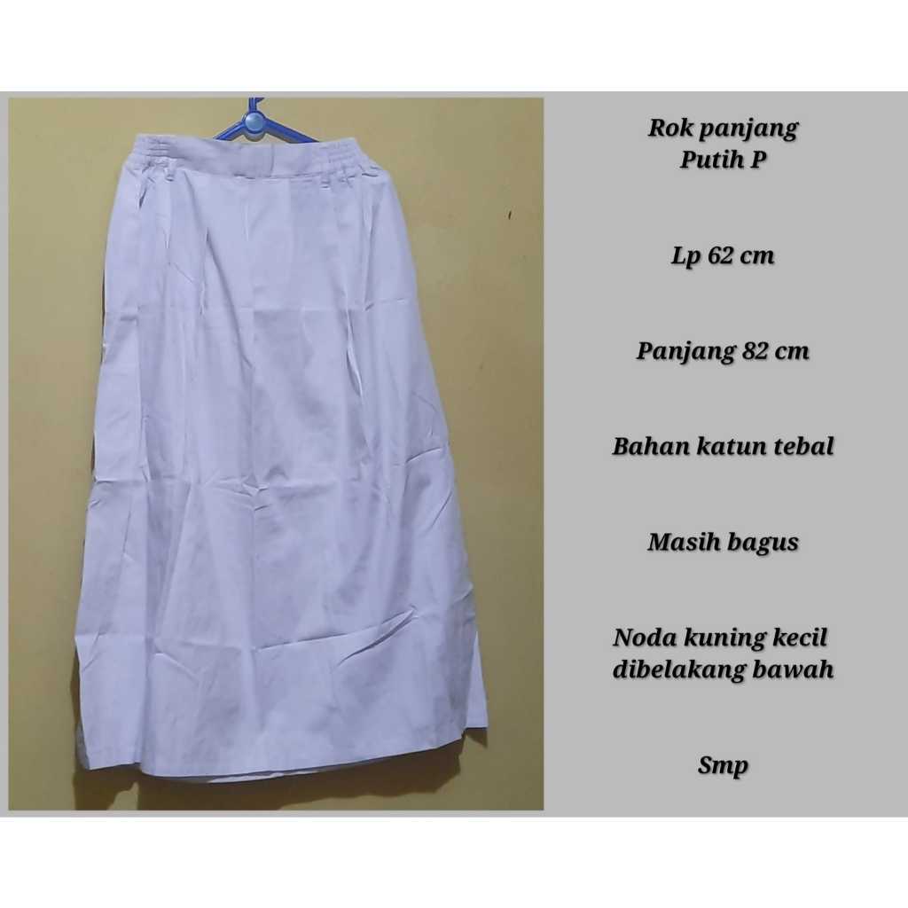 Rok putih panjang anak perempuan PRELOVE seragam sekolah murah meriah
