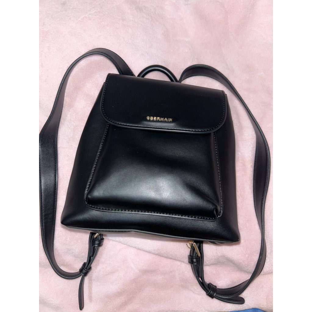 Black Obermain mini backpack ransel mini
