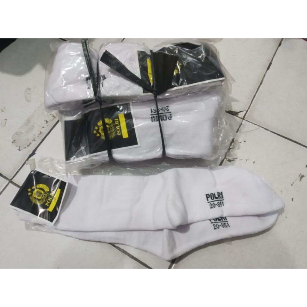 kaos kaki olahraga putih polri original