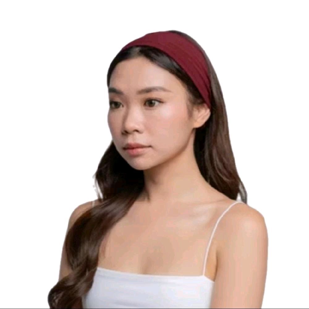 CO _ Headband Bando Jersey Kekinian untuk Gaya Modern Stretch-able