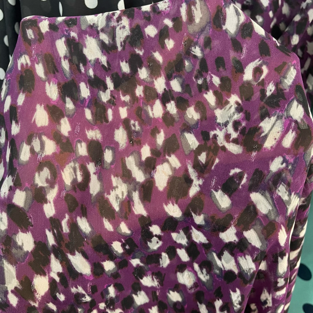 kain ceruty glitter motif abstrak premium - warna ungu - kain sifon rubbia glitter sks