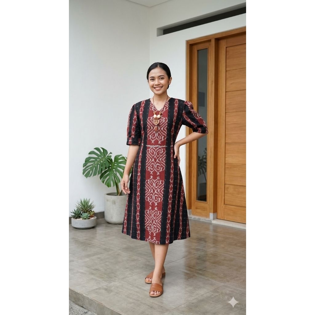 dres tenun ori model A terbaru