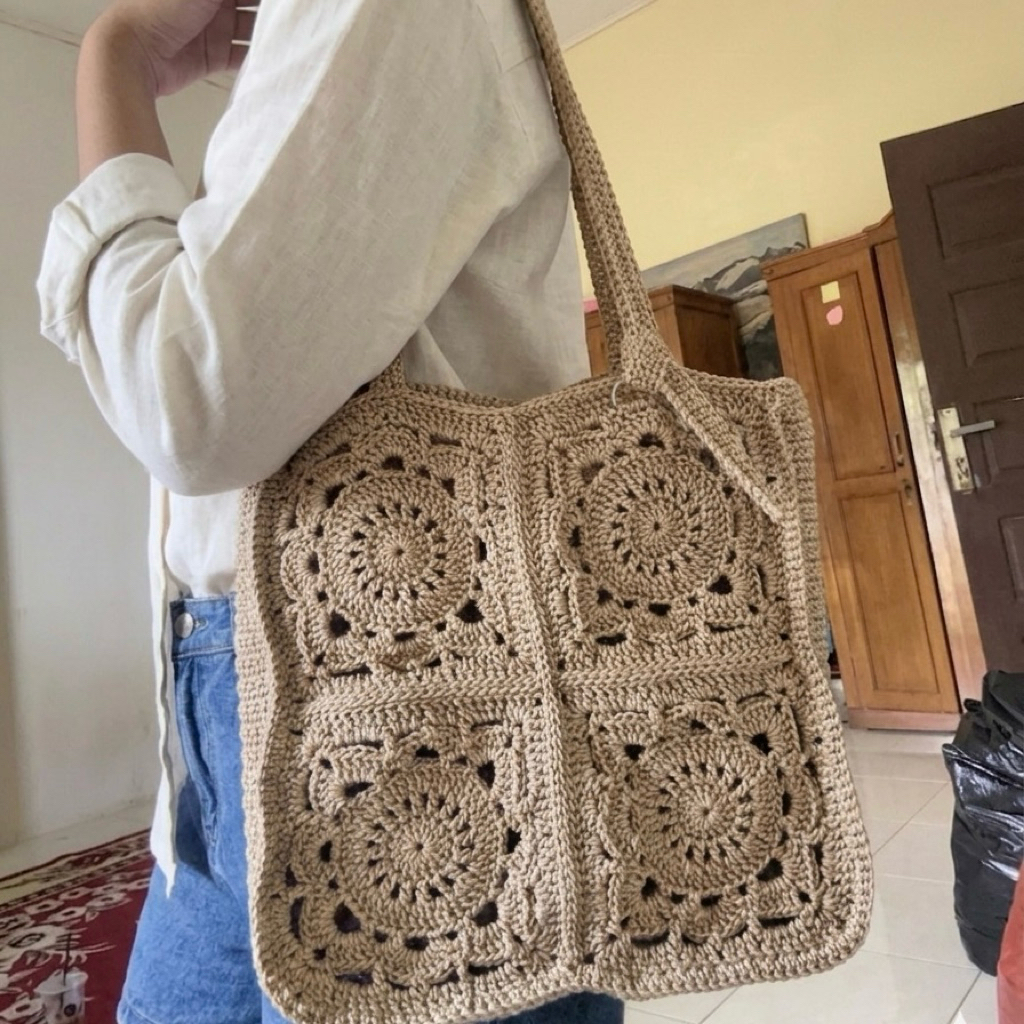 Tas rajut | Net bag rajut | shoulder bag | Tas kuliah