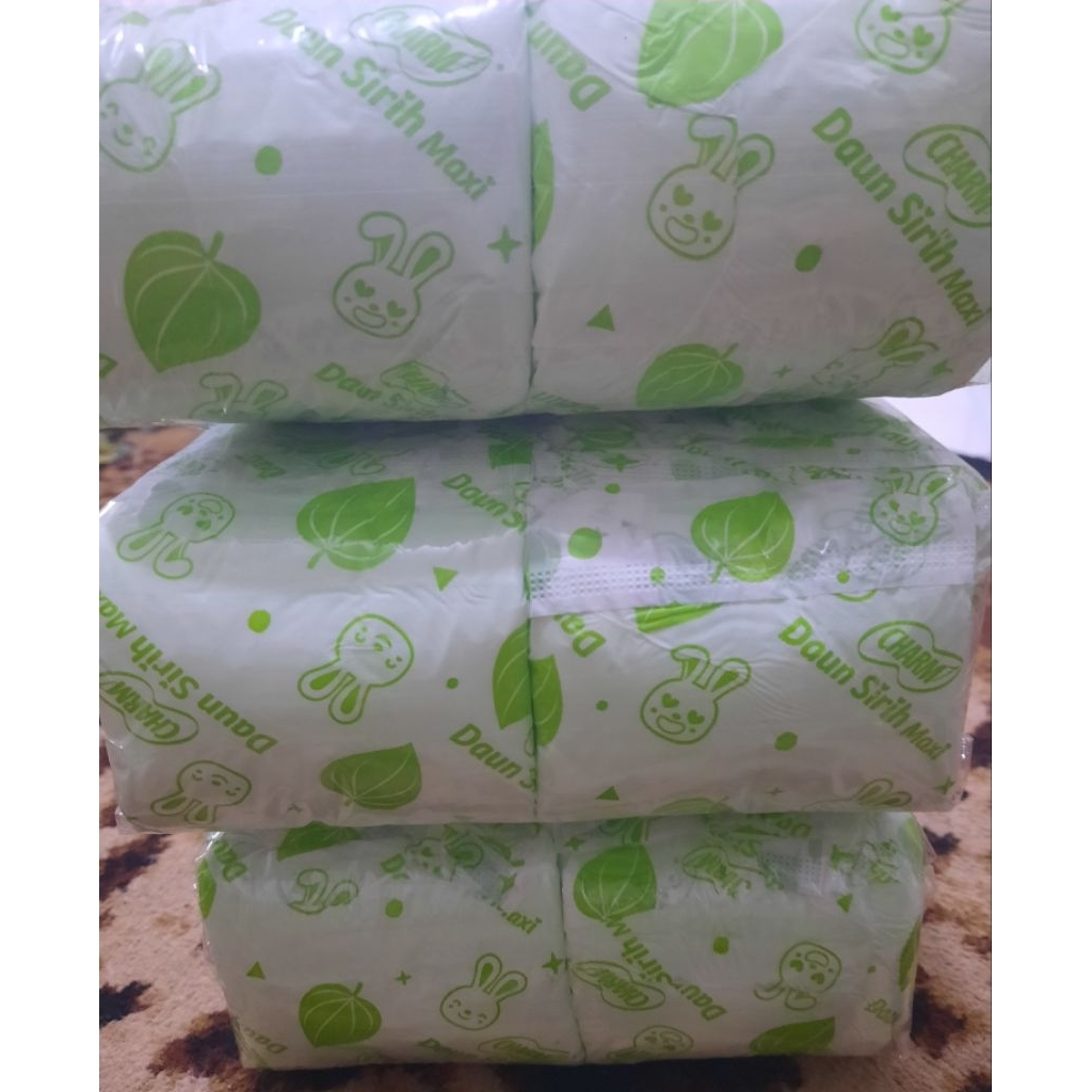 Pembalut Charm Daun sirih Maxi size 23cm isi 50pcs