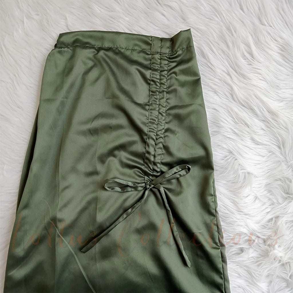 Rok Serut Satin / Rok Satin / Korean Skirt /Rok Satin Korean Look / Rok Serut / Rok Panjang / Rok Pa
