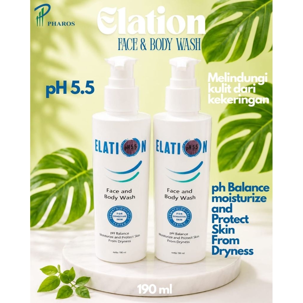Elation Face and Body Wash 190ml - Sabun pembersih wajah dan tubuh