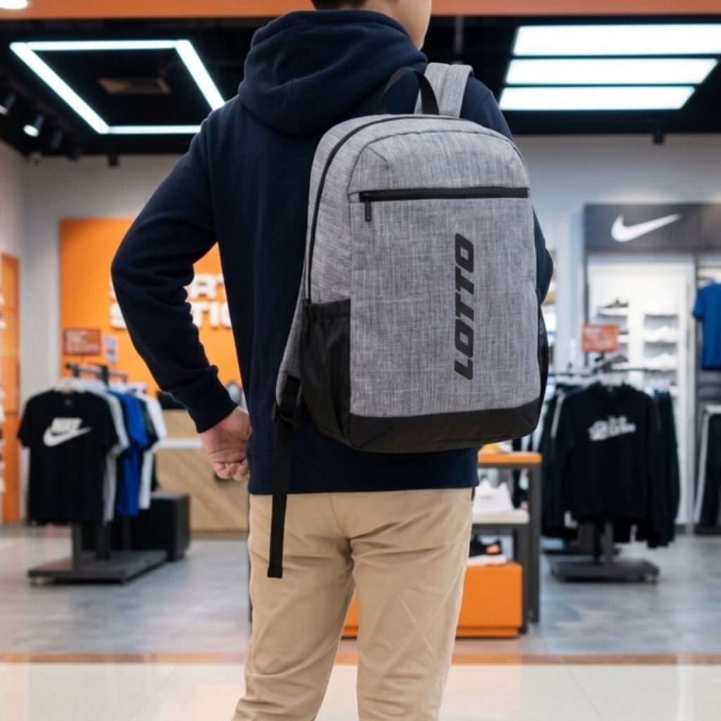 Tas Ransel Lotto ORIGINAL ELLO Backpack Unisex Grey
