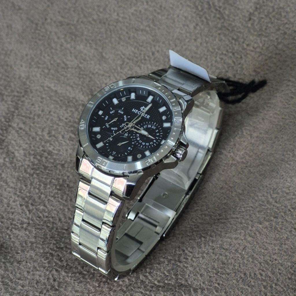 Hegner HW 5034 L-3 Jam Tangan Wanita Steinless Steel Silver Black