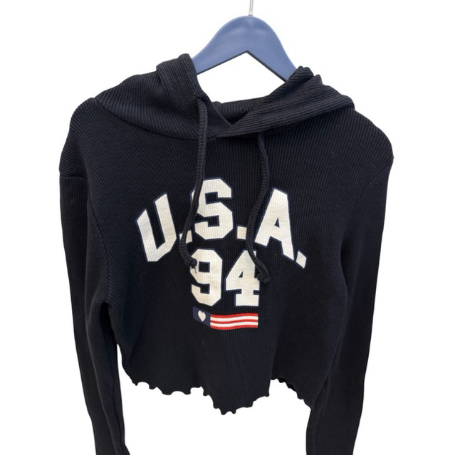 Bershka crop hoodie