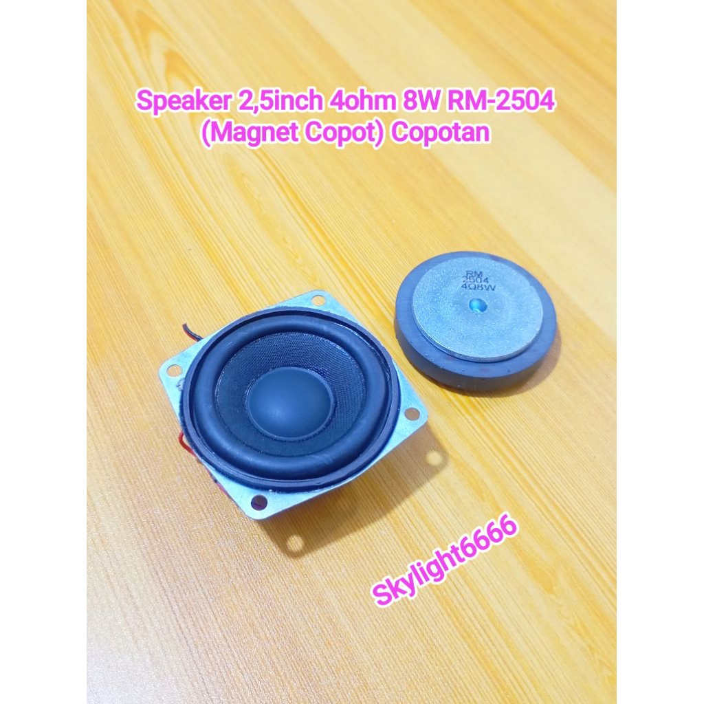 Speaker 2,5inch 4ohm 8W (Magnet Copot) Copotan RM-2504