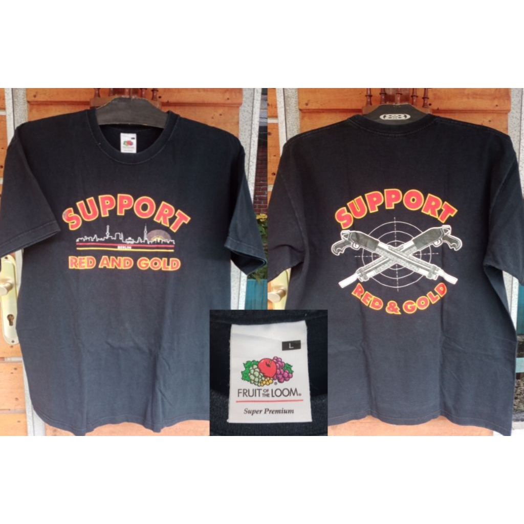  "Support Red & Gold Berlin" kaos support bikers  Bandidos Motorcycle Clubsize : L
tag : Fruit Of Th