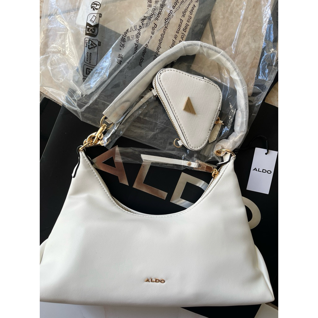Aldo white shoulder bag