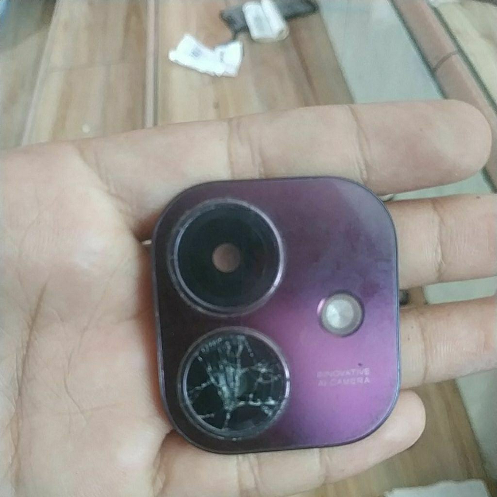 kaca kamera bekas oppo a3x minus kaca sensor pecah