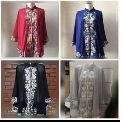 Kaftan Kebaya Kelelawar Kalong Lowo Sifon Bordir