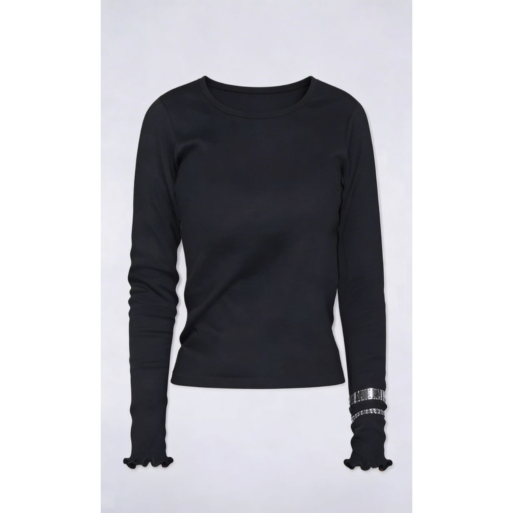 lettuce edge long sleeve-black