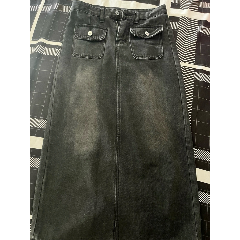 Rok Jeans Span Panjang