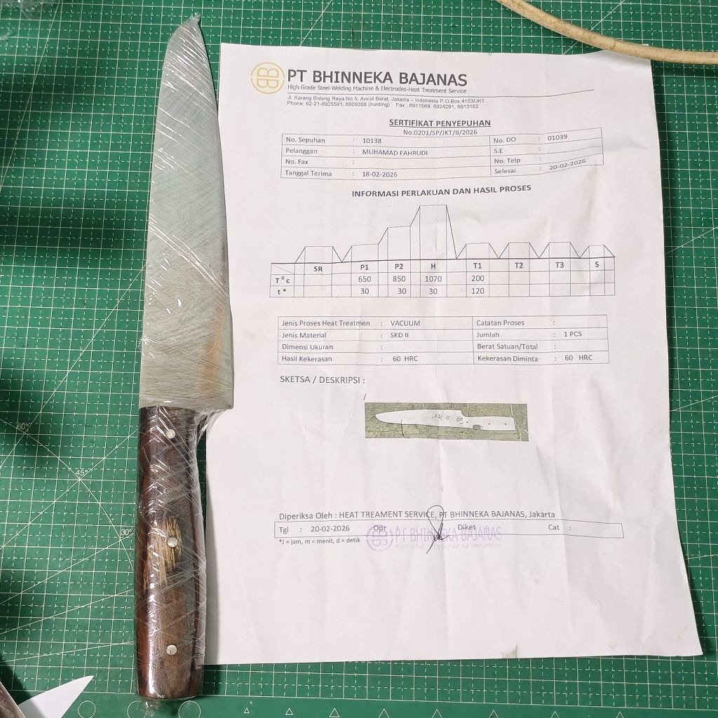 Pisau Dapur Jepang / cheff Knife SKD11 (setara Bohler K110)