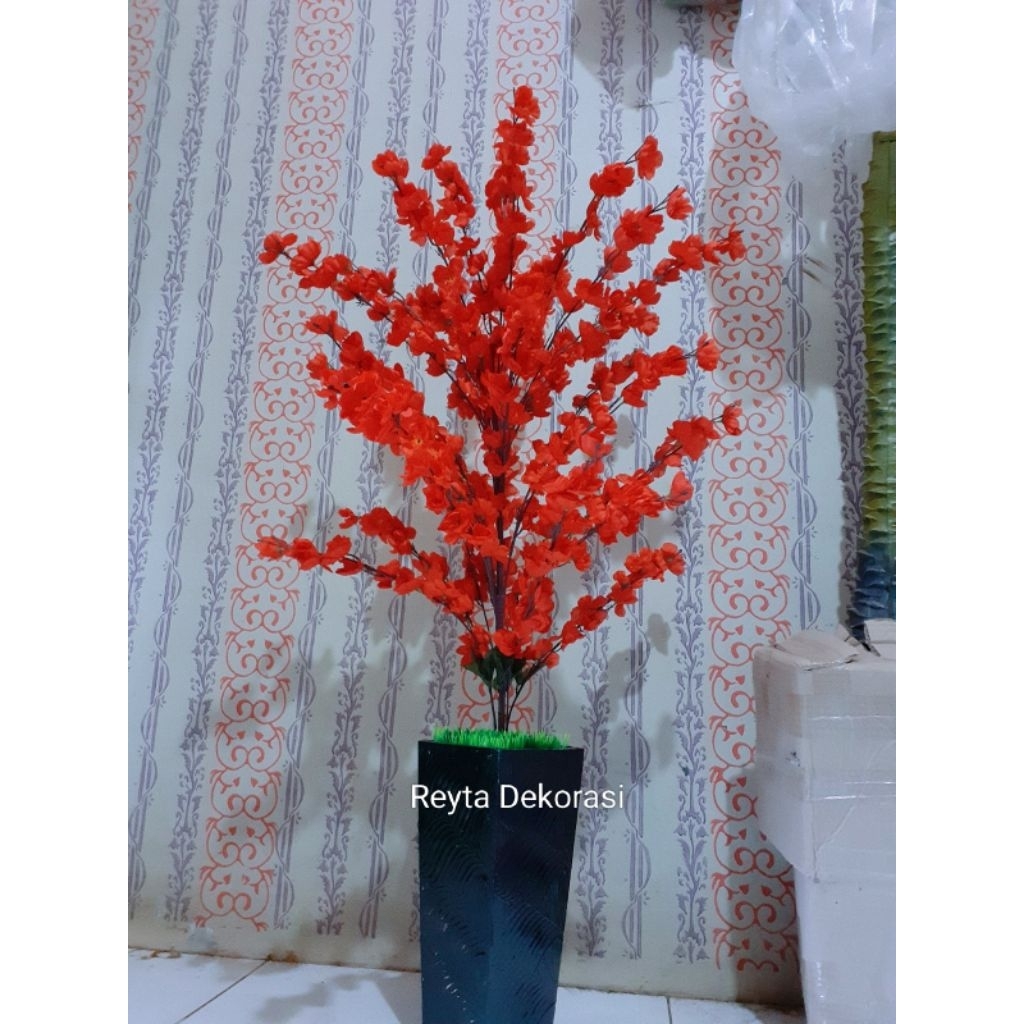 Bunga sakura tinggi 100cm sakura grup - bunga plastik meihua dekorasi artificial