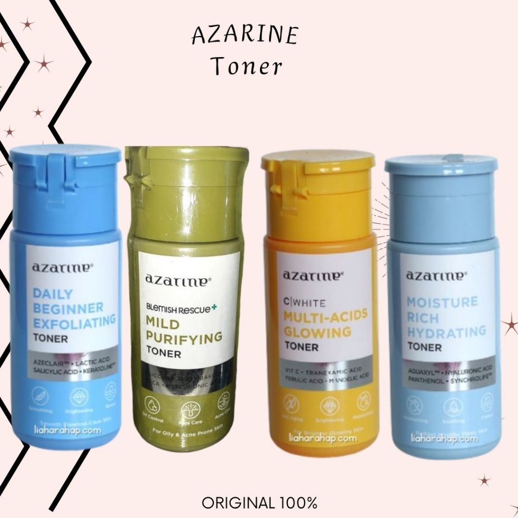 Azarine Toner series 90ml | Azarine multi acid glowing toner| Azarine purifiying toner | Azarine Hyd