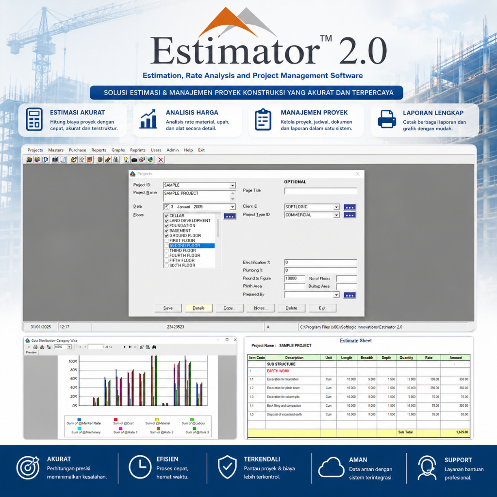 Software Management proyek Kontraktor Estimator 2.0