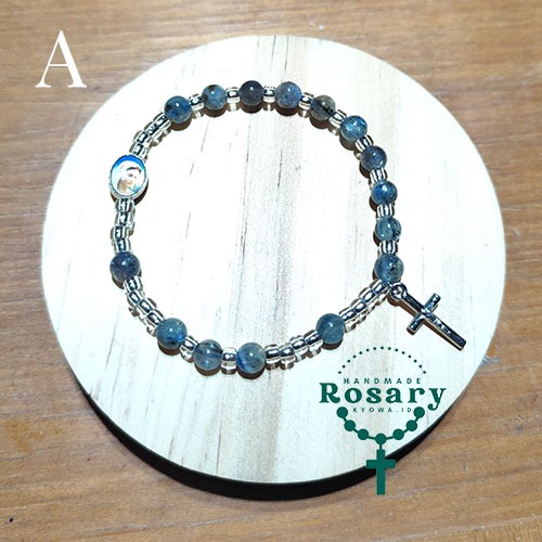Kyowa Gelang Rosario Rosary Bracelet Blue Kyanite Biru 5,8 mm 16 Papan