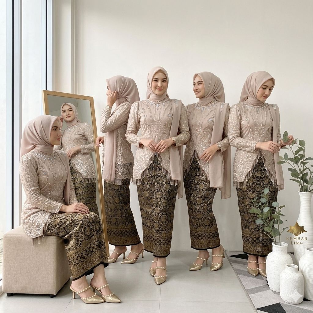 Setelan Kebaya Aldi / Kebaya Pesta / Kebaya Wisuda / Kebaya Brokat