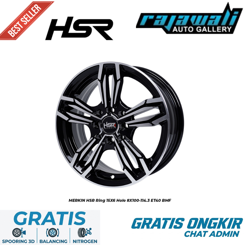 VELG MOBIL HSR MERKIN RING 15 HOLE 4 BAUT RODA COCOK YARIS JAZZ SIGRA AYLA CALYA BRIO MAZDA2 SWIFT