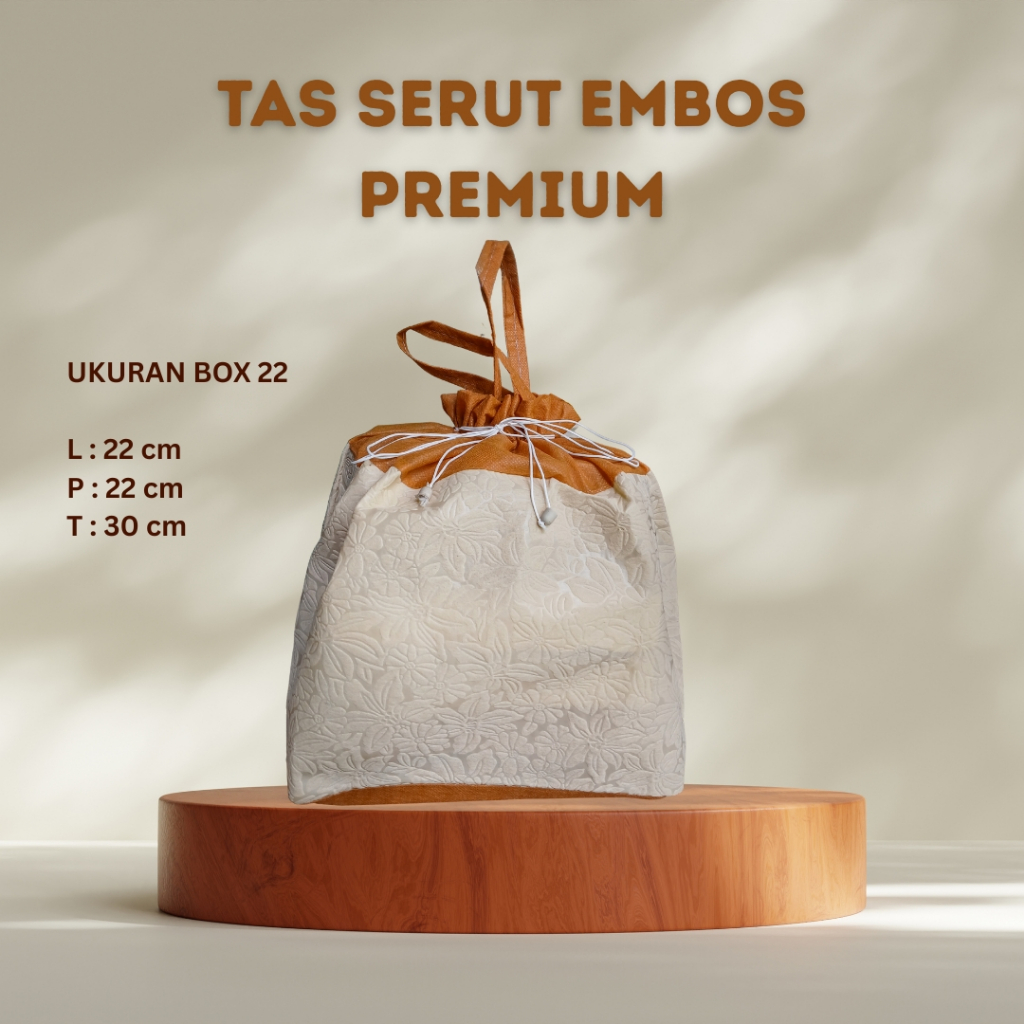 Tas hajatan, tas besek tas serut embos ukuran 22