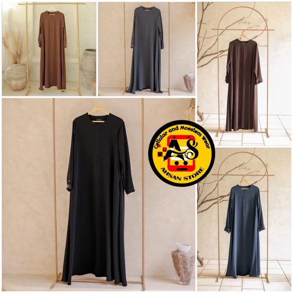 {GAMIS ONLY} DITSY MOSLEM LUYA MINA BLACK XL XXL LUYA MINA DARK GREY L XL XXL LYAALA MINA MOOD INDIG