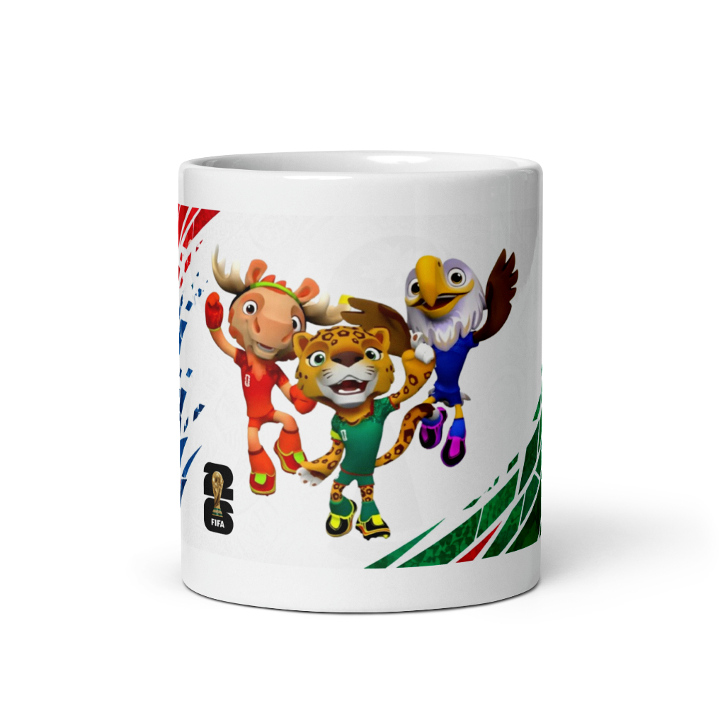 Mug Piala Dunia 2026 Souvenir Mug Custom Gelas World Cup Piala Dunia 2026 Maskot Piala Dunia