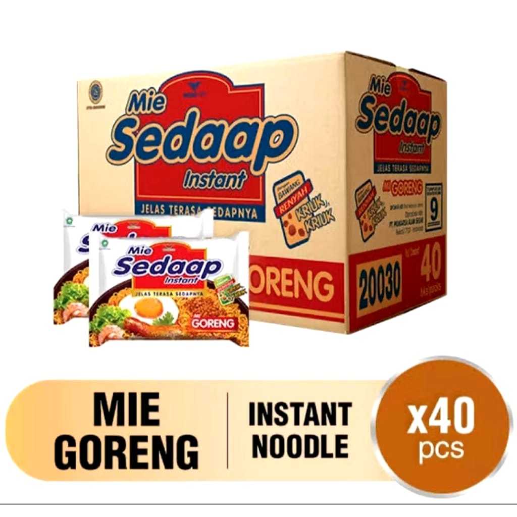 ( 1 Dus ) Mie Instant Sedap Goreng / Kari/ Ayam Bawang / Kari Spesial Rasa Gurih Praktis Higenis