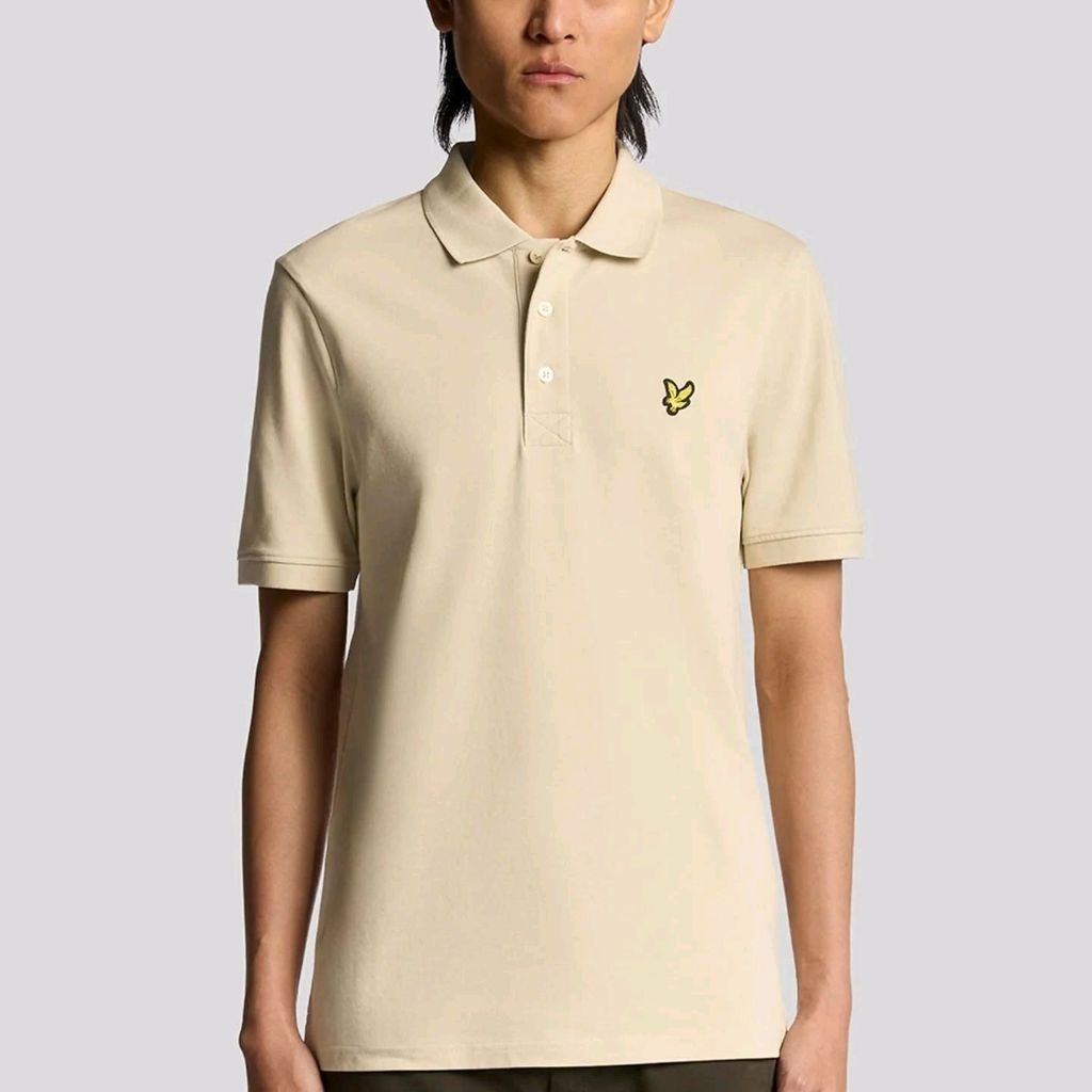 Lyle and Scott Plain Polo Shirt Grey Taupe Original
