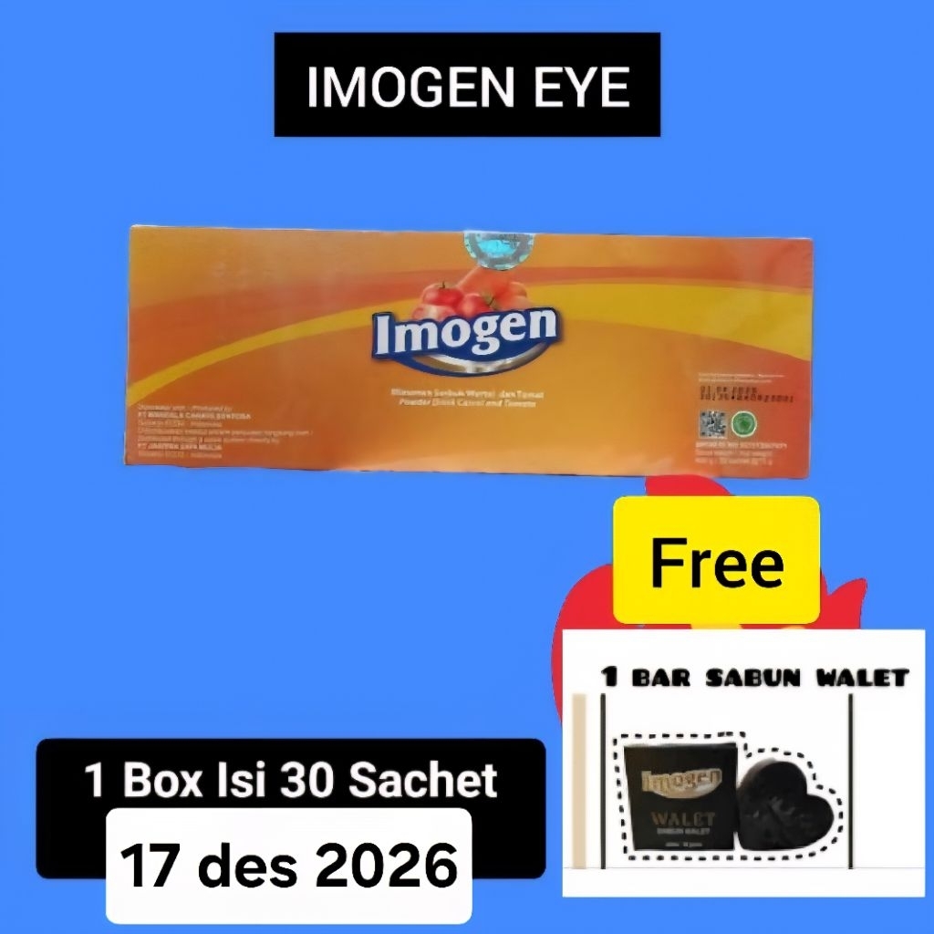 IMOGEN EYE wortel tomat / sudah BPOM 1kg muat isi 30Sachet Exp desember 2026