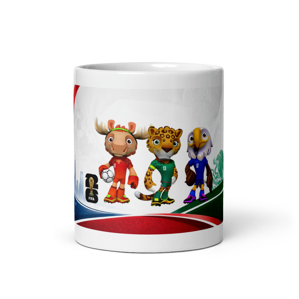 Mug Piala Dunia 2026 Souvenir Mug Custom Gelas World Cup Piala Dunia 2026 Maskot Piala Dunia