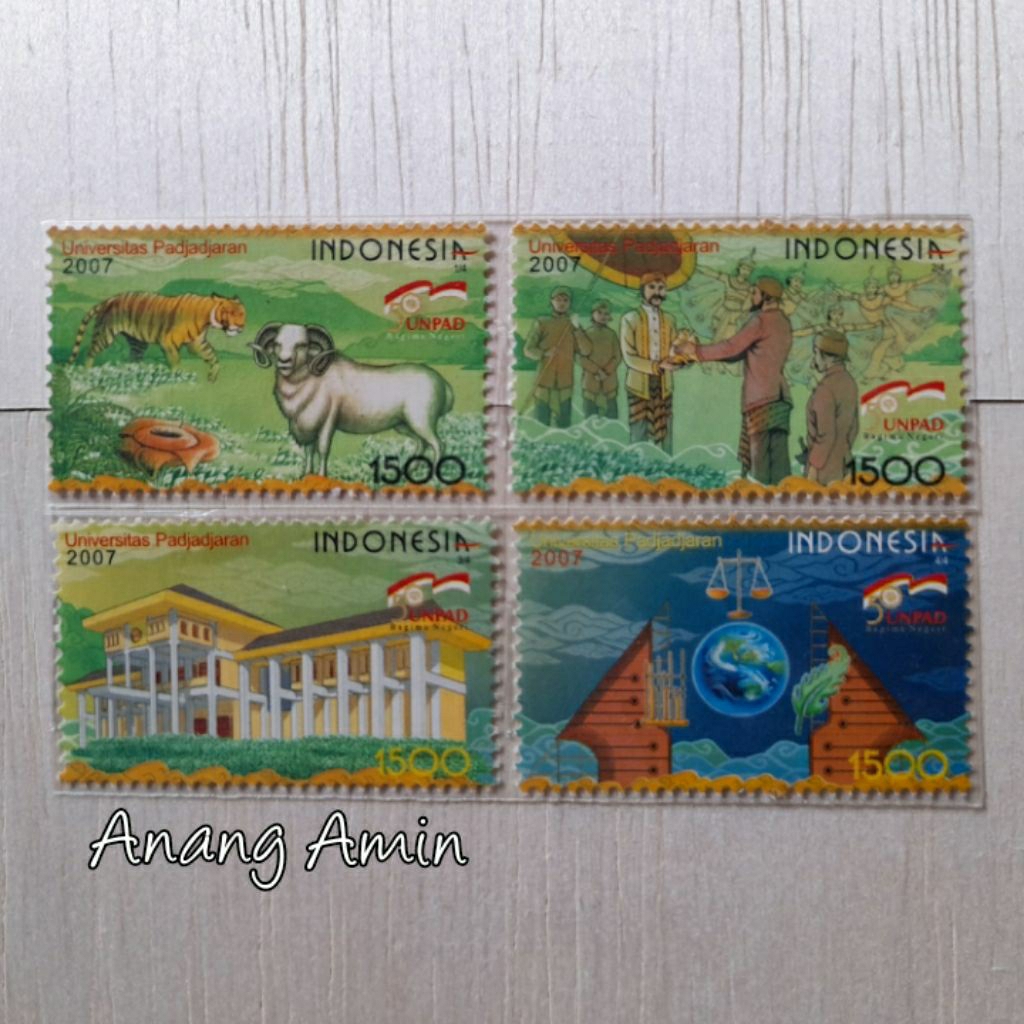 LOT F112 KOLEKSI PRANGKO KUNO INDONESIA I-672 4V 50TH UNIVERSITAS PADJADJARAN 2007