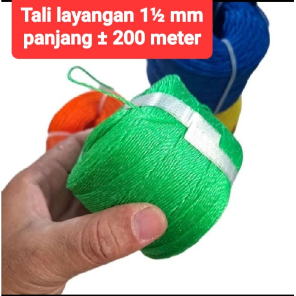 TALI TAMBANG KECIL berkwalitas 1 mm- 2 mm panjang 400 meter tali tambang kecil tali layangan