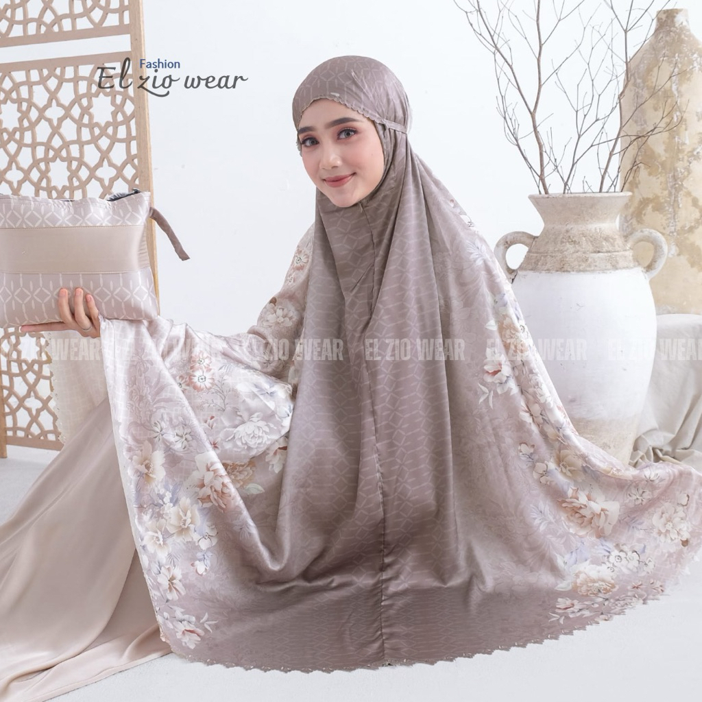 Mukena Dewasa 2in1 Travelling Motif Terbaru Bahan Silky Premium Series Fauziah