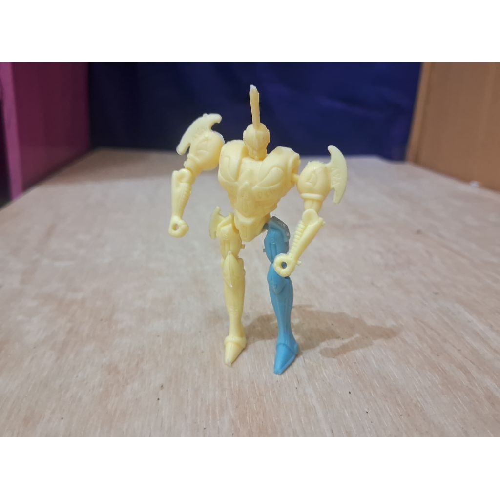 Mainan Robot Jadul Plastik Hadiah Robor Lotte Axetron Seri Lotte Blitz Robot Kuning junk kaki